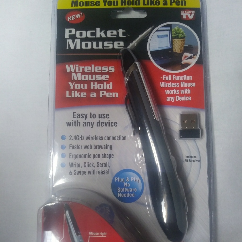 NEW POCKET MOUSE WIRELESS YOU HOLD LIKE A PEN.
